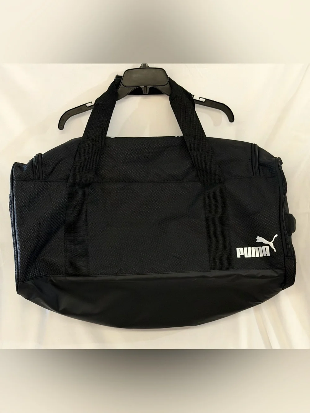 Puma Black Duffel with White Puma Logo